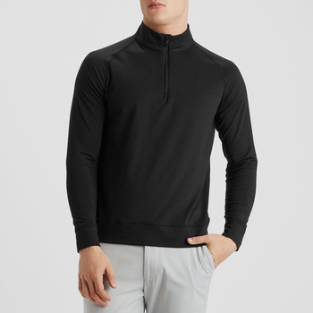 럭스 스테이플 남성 골프 반집업 미드 레이어 티셔츠 블랙 G4MS21K79